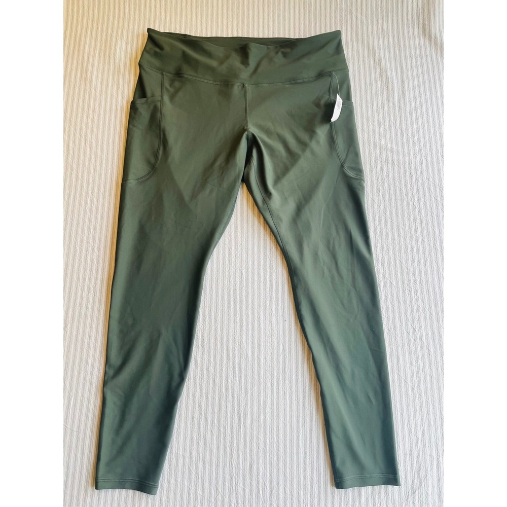 Old Navy Active Powersoft High Rise Leggings Green 2X Full Length